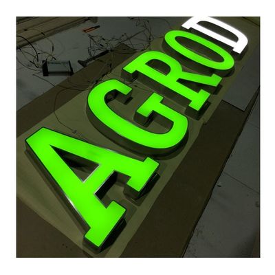 Alto brillo LED ilumina el logotipo Signo acrílico para la estación de autobuses Tabla de visualización exterior