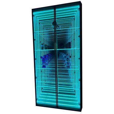 Casilla de visualización de espejo de abismo de pared duradera para joyería Cosméticos Zapatos Bolsas Bolas