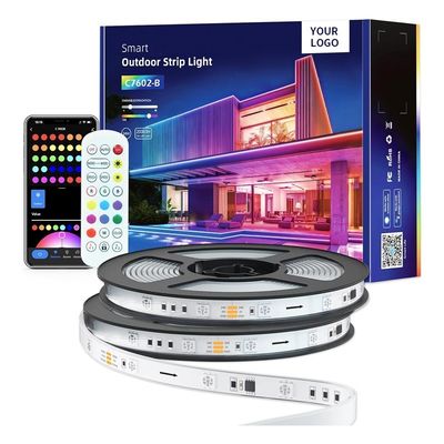 Control IR 12V Decoración de interiores 5m Residencial Bluetooth SMD 5050 RGB Luces de banda LED