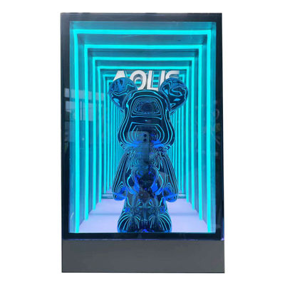 Vino Rojo Champagne Cerveza Abismo Espejo Caso de visualización para Fuente de luz LED Interior Exterior