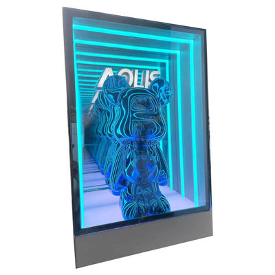 Vino Rojo Champagne Cerveza Abismo Espejo Caso de visualización para Fuente de luz LED Interior Exterior