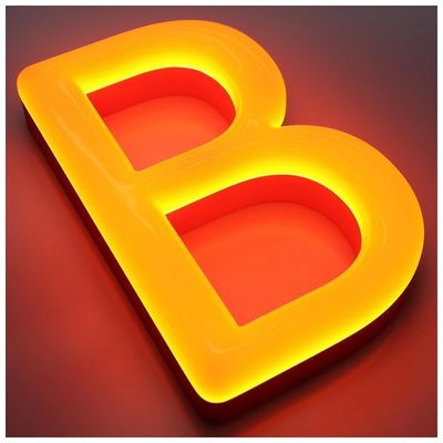Logotipo personalizado caracteres luminosos con acrílico de acero inoxidable iluminación de tira LED