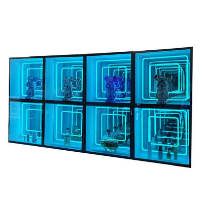 Tamaño personalizado Fashion Light Up 3D LED Infinity Mirror Display Case para artículos de moda