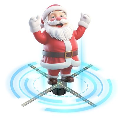 42cm-62cm Holograma sincronizado Ventilador 3D móvil Ventilador publicitario 3D Proyector Holograma 3D Pantalla holográfica