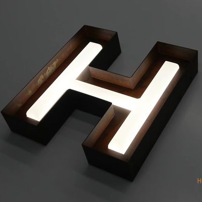 Signos de letras del alfabeto LED personalizados de doble cara iluminados para exhibición exterior interior