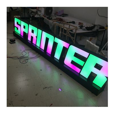 Luz LED de alto brillo personalizado 3d luminoso cartel de letras acrílicas para tienda al aire libre
