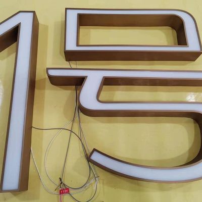 Luz LED de alto brillo personalizado 3d luminoso cartel de letras acrílicas para tienda al aire libre