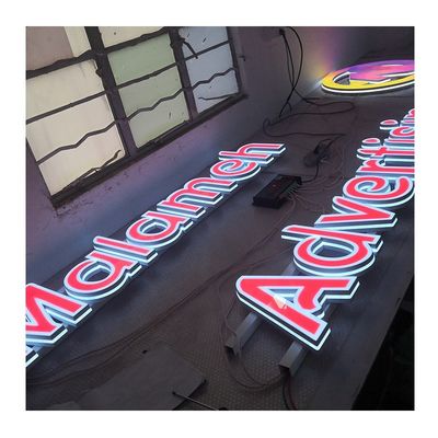 Venta de caracteres brillantes luminosos de plástico LED Sign Channel Letter con tamaño personalizado