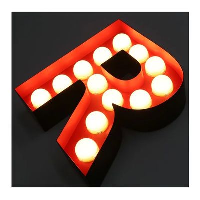 Cartelería de centros comerciales Letras retroiluminadas a LED personalizadas con luz de neón y letras de aluminio