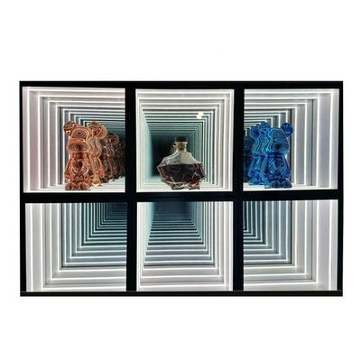DC12V/AC110-220V Voltage Infinity Mirror Abyss Cases de visualización para las vitrinas de su tienda