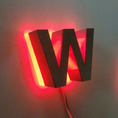 Cartelería de centros comerciales Letras retroiluminadas a LED personalizadas con luz de neón y letras de aluminio