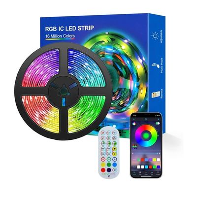 3M Aura BT Mesh Control de teléfono inteligente móvil APP Dimmable Flexible RGB SMD 5050 150 Luces de banda LED 3-