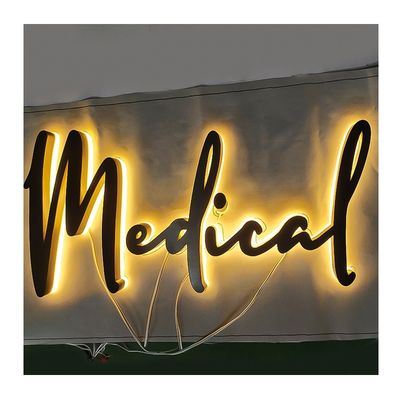 Fuente de luz de neón LED Color personalizado cartel de letras de acero inoxidable para centros comerciales