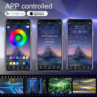 3M Aura BT Mesh Control de teléfono inteligente móvil APP Disminuible Flexible RGB SMD 5050 150 Luces de banda LED con 40 teclas Control remoto