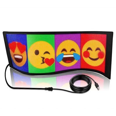 LED de desplazamiento de publicidad USB Store Sign Texto personalizado GIF Signos para la tienda Car Bar Hotel