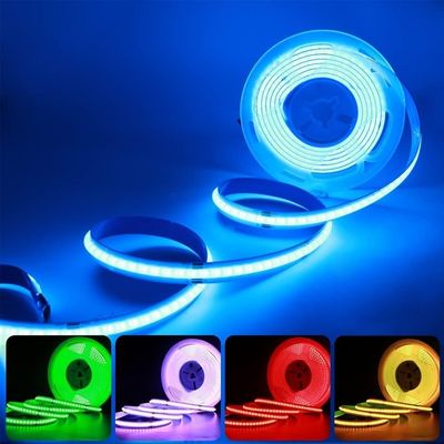 3- Alta CRI 90 LED Color DC24V LED sin puntos Cob Strip 528Leds para iluminación flexible