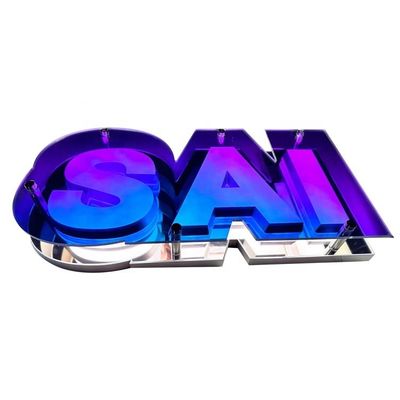 Consumo de energía personalizado Infinity Mirror Sign Logotipo 3D LED Letter Signos electrónicos