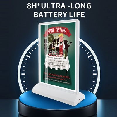Caja de luz inalámbrica recargable de escritorio A5 de doble cara con conexión de base magnética