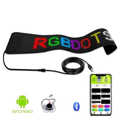 Panel de publicidad LED Bright Bluetooth Control de aplicaciones con pantalla flexible y caja de cuero
