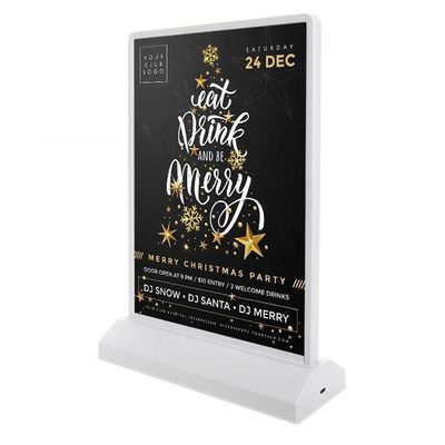 Display de publicidad con LED USB Personalizado Stand-up Desktop A4 Cartel Menú Portador Caja de luz