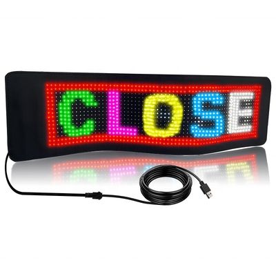 Versión de control remoto de gran tamaño Bluetooth Control de aplicación Led Flexible Signo de pantalla 19 * 92cm para interiores