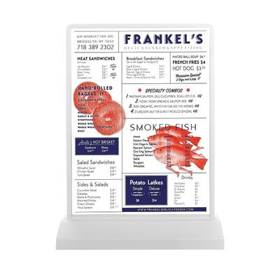 Tablero de menú de publicidad LED vertical de dos lados perfecto para ordenar menús de restaurantes