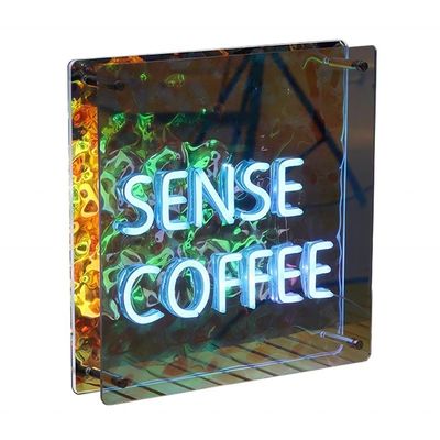 Cartelería digital portátil personalizada con letras LED de espejo infinito con canal inalámbrico