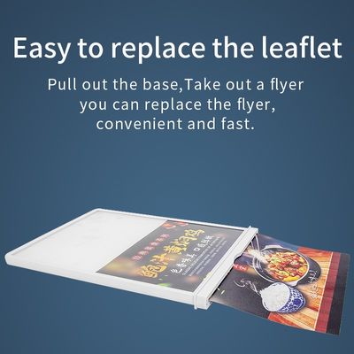 Tablero de menú de publicidad LED vertical de dos lados perfecto para ordenar menús de restaurantes