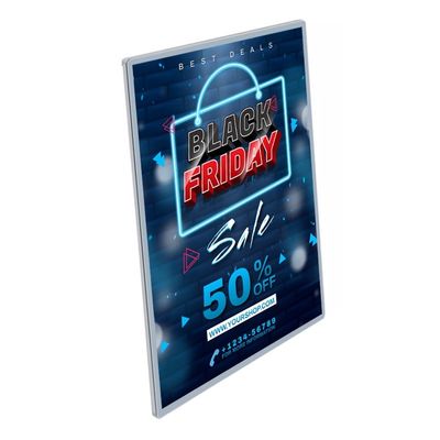 Caja de luz LED de marco magnético delgado para carteles de películas de publicidad en interiores A1 A2 A3 A4 A5