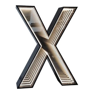 Diseños personalizados Infinity Mirror Sign 3D LED Panfletos para la decoración de la cartelera de la tienda