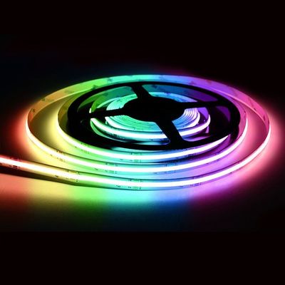 Coloridas luces de vacaciones en el hogar 24V RGBCW banda LED Cob direccionable con controlador y 6000lm