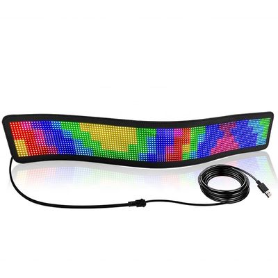 Panel de píxeles de matriz interior Pantalla de pantalla LED de la ventana trasera del automóvil con interfaz de entrada USB