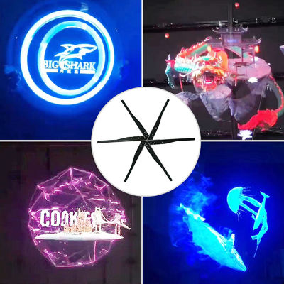 Ventilador LED holográfico de alta resolución de 115 cm 3d para marcas interiores y exteriores