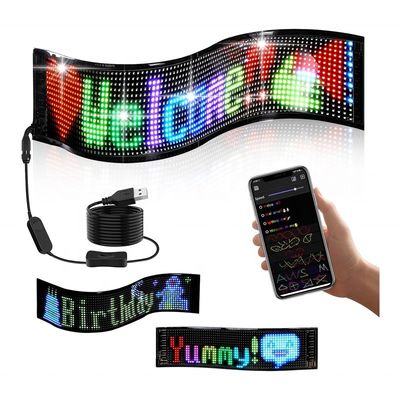 Señalización digital LED de interior controlada por aplicación para pantalla de texto y animación de patrones personalizados