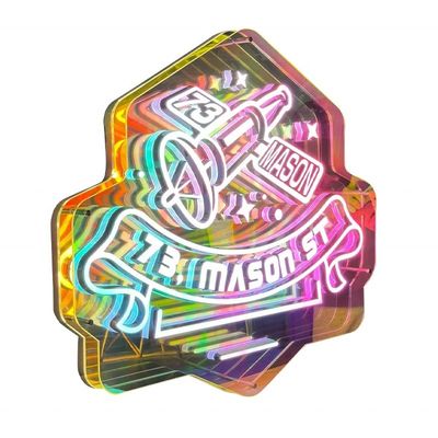 Innovaciones Diseños personalizados para letras acrílicas 3D coloridas en señalización de espejo infinito