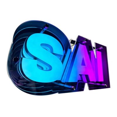 Innovaciones Diseños personalizados para letras acrílicas 3D coloridas en señalización de espejo infinito