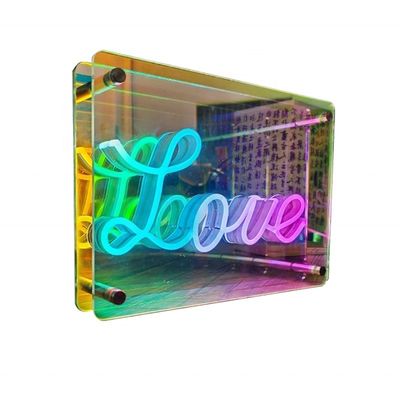 Marco de texto de signo de letra de LED personalizado para fijación de tornillos de instalación en interiores