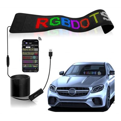 Señales de automóviles RGB programables panel blando LED para anunciar mensaje de desplazamiento