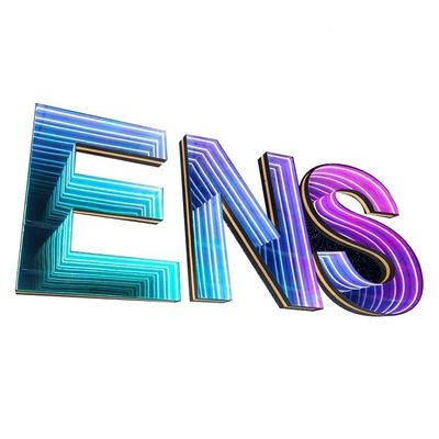 Diseños personalizados Logotipo de espejo infinito Rgb Cartón de neón Cajas de luz para publicidad interior