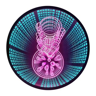 Espejo 3D Infinito Mini RGB Signo de Neón Acrílico LED Letras Light Box Signo