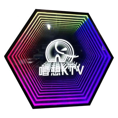 Espejo 3D Infinito Mini RGB Signo de Neón Acrílico LED Letras Light Box Signo