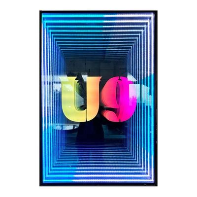 Espejo 3D Infinito Mini RGB Signo de Neón Acrílico LED Letras Light Box Signo