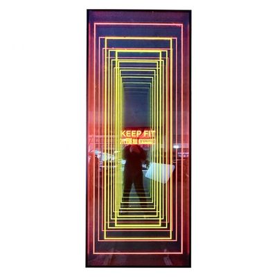 Espejo 3D Infinito Mini RGB Signo de Neón Acrílico LED Letras Light Box Signo