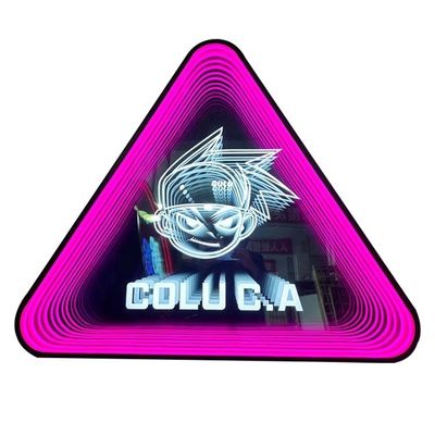Acrílico Personalizado 3D LED Letras de Canal de Pista Neón Espejo Infinito Iluminación de Signos LED