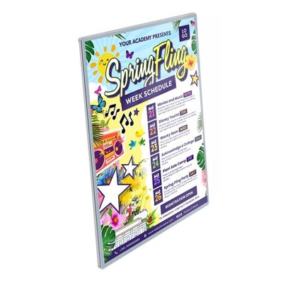 Rectángulo interior A4 pantalla de la mesa de la parte superior de la publicidad LED Light Box Signo recargable