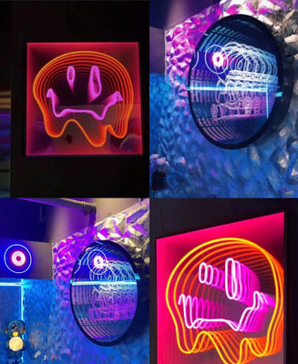 Reproducción de video dinámico y delicado Cajas de luz publicitarias Holograma Fan Abismo Espejo
