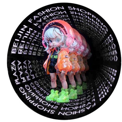 Reproductor de video animado 3D Infinity Mirror Hologram Light Box con instalación suspendida