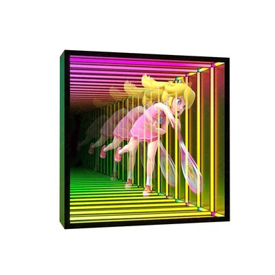 Decoración sofisticada Infinity Mirror 3D LED Holograma Ventilador con fuente de alimentación AC