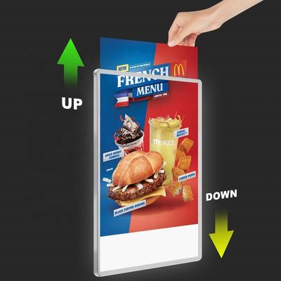 Caja de luz LED de marco de aluminio delgado para pantalla de mesa de publicidad interior A1 A2 A3 A4 A5