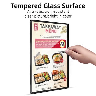 Caja de luz LED de marco de aluminio delgado para pantalla de mesa de publicidad interior A1 A2 A3 A4 A5